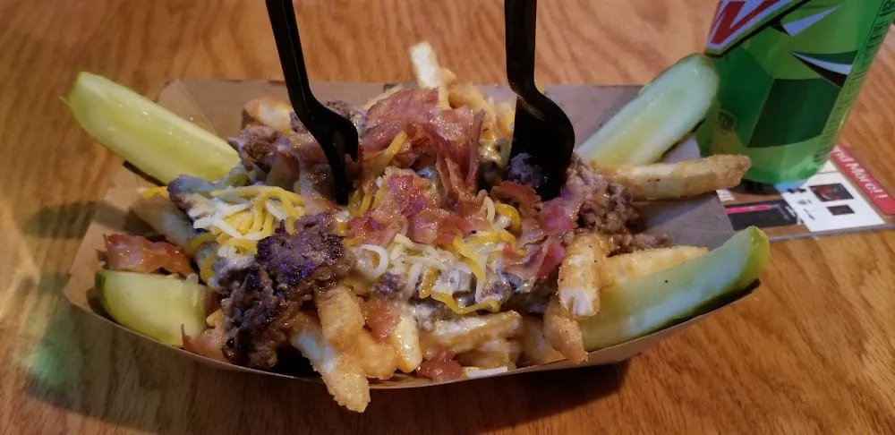 Bacon Cheeseburger Queso Fries